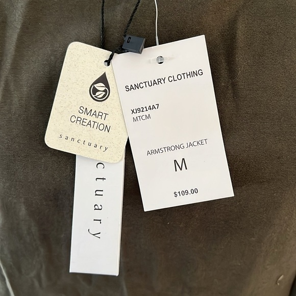 NWT Sanctuary Women's Armstrong Jacket Cropped Drawstring Camo Green Size Medium - Picture 8 of 11